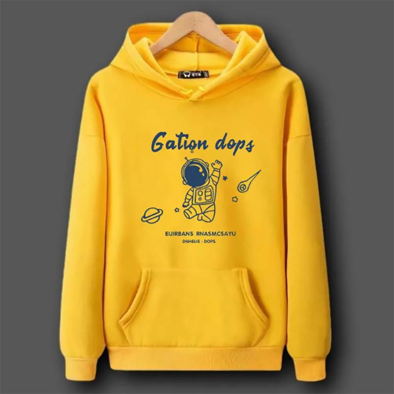 Fleece Hooded Sweater Men Trendy Handsome Loose Warm Men's Fashion Sweatshirts Men Outwear