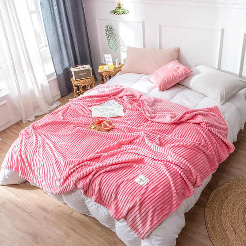 Big Blanket Four Seasons Bed Sheet Warm Bed Sheet Milk Fleece Blanket Thin Section Single Coral Fleece Sofa Blanket