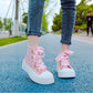 Japanese Ribbon Small White Shoes Summer Student Trend High-top Canvas Shoes Women