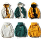 Winter Jacket Men Hooded Parka Short Jacket Coat Cashmere Mens Parkas Cotton Youth Sport Clothing