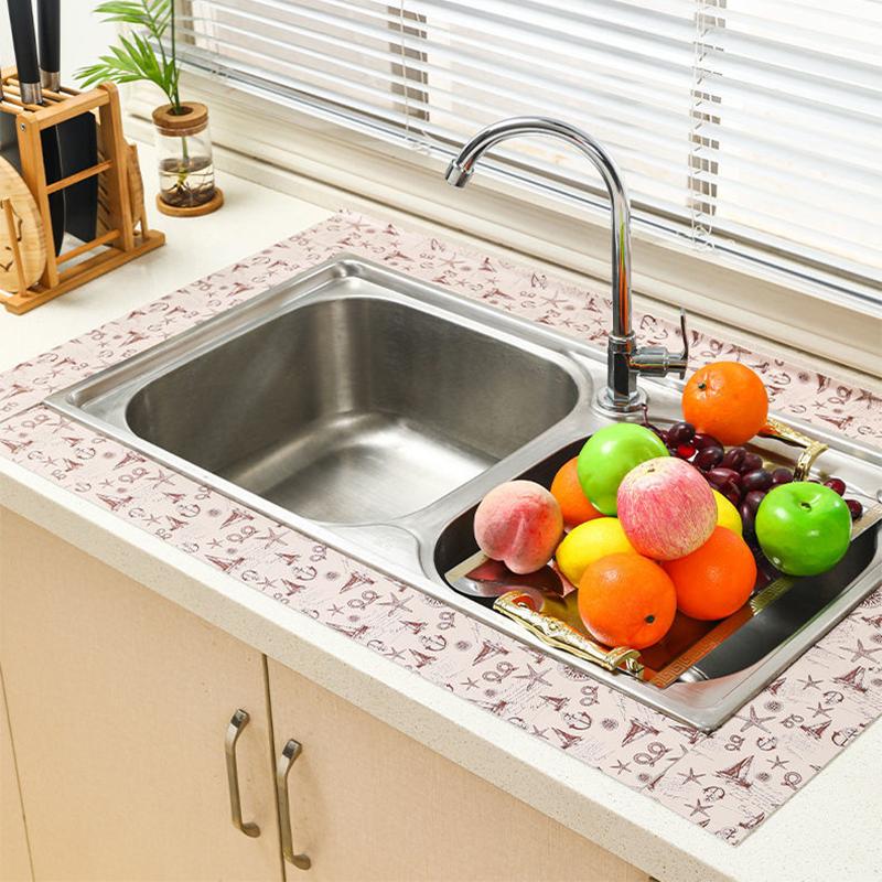 Kitchen Beauty Seam Stickers Sink Self-adhesive Waterproof Stickers Kitchen Sink Bathroom Sink Vanity Electrostatic Absorbent Stickers Can Be Washed