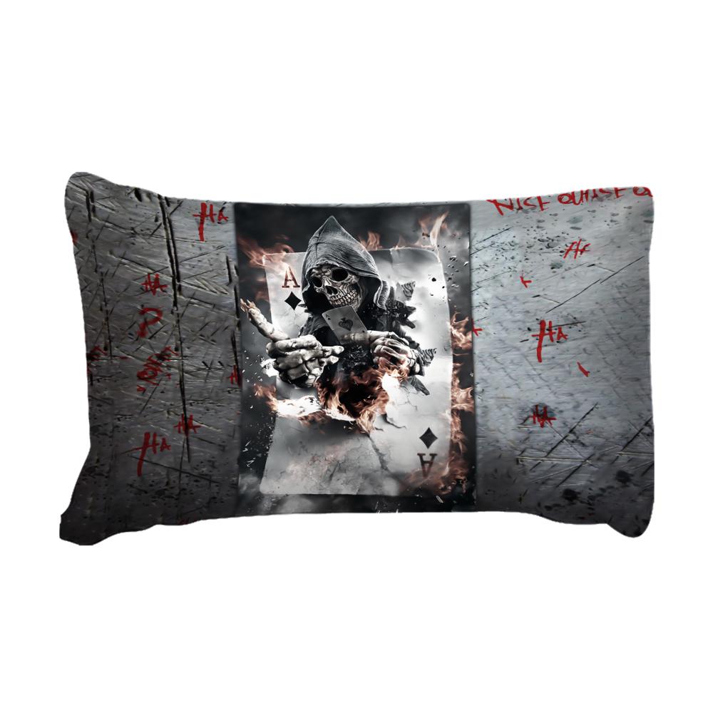 Quilt Set 3pcs Skull Bedding Set Sheet Set Knitted Textile Comfortable Duvet Clown Play Poker