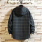 Autumn and Winter Men's Jacket Retro Woolen Plaid Cotton-padded Jacket Youth Loose Large Size Casual Jacket Trend Thick Top