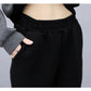 Women's Suits Are Loose Thin and Age-reducing Casual Two-piece Round Neck Long-sleeved Shirt + Casual Pants Warm and Comfortable