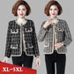 Spring Coat Women's Western Style Noble Short Jacket Middle-aged and Elderly Large Size Tooling Top