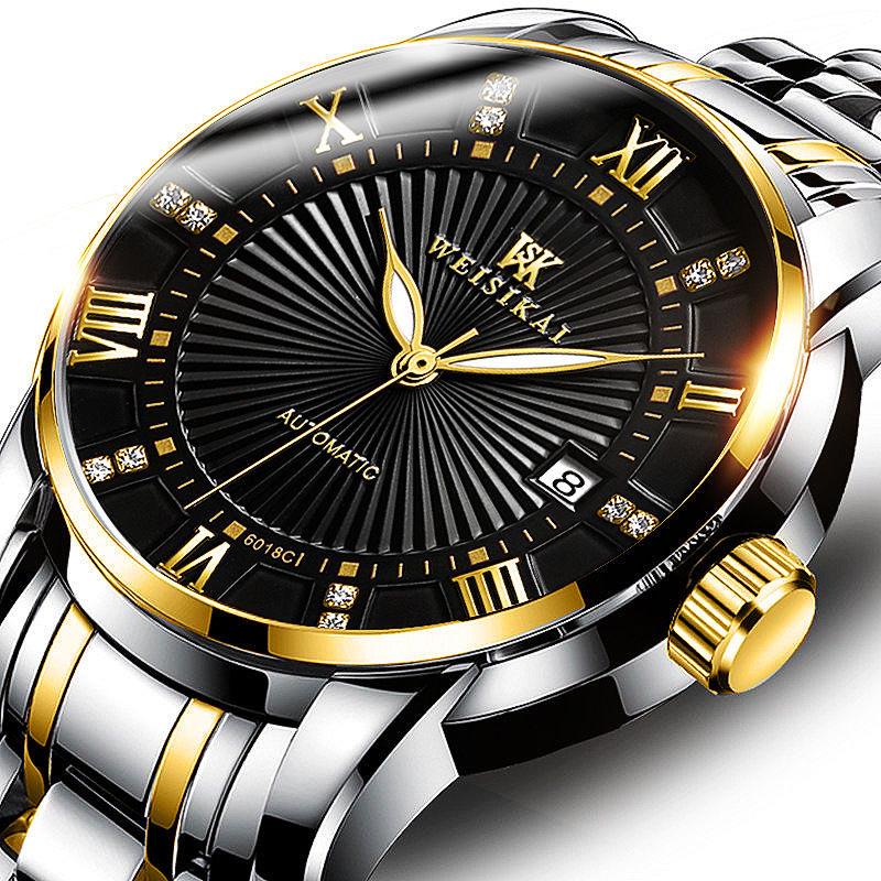 Mens Watches Luxury Stainless Steel Waterproof Automatic Watch Men Business Machinery Sport Watch
