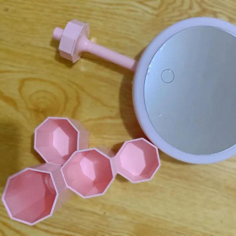 Cosmetic Mirror with Storage Box 3800MAh Makeup Mirror Rotatable Removable LED Three Kinds of Light Five Times Magnifying Glass