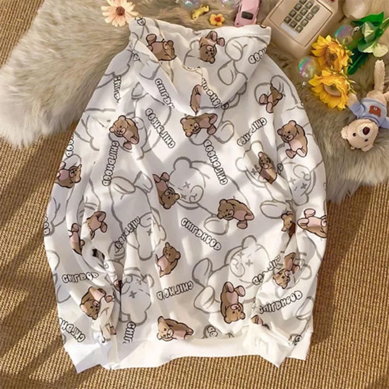 Sweater Women's Trendy Ins Spring and Autumn Students Korean Version Loose Hooded Lazy Wind Thin Coat