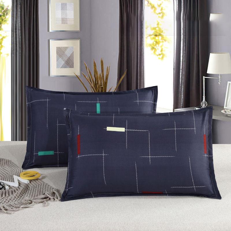 Two Pieces of Genuine Household Low Pillows with Zipper Removable and Washable Pillow Core One Adult Student Single Pillow Set, Free Pillowcase