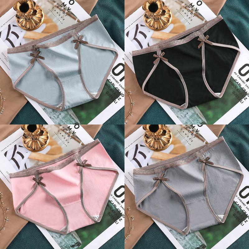 Summer Breathable Ladies Underwear Four Pairs of Pure Cotton Antibacterial Cotton Crotch Underwear Plus Size Seamless Girls Shorts