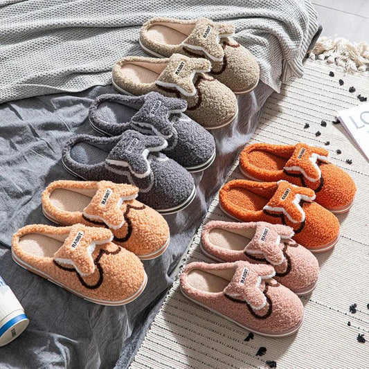Fall/winter Girls' Cotton Slippers Super Non-slip Warm Anti-fouling Flat Shoes Leisure and Home Essentials