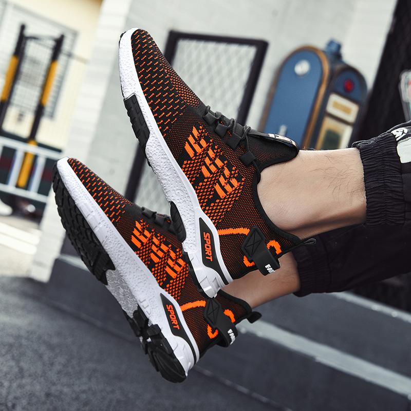 Summer Elastic Breathable Running Shoes Men's Soft-soled Casual Sports Shoes