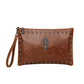 Business Briefcase Men Rivet Leather Large Capacity Pocket Anti-theft Handbag Computer IPAD Bag