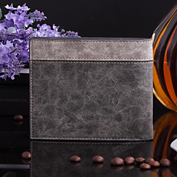 Fashion short wallet men woven card package multi-function matte leather clutch bag coin bag