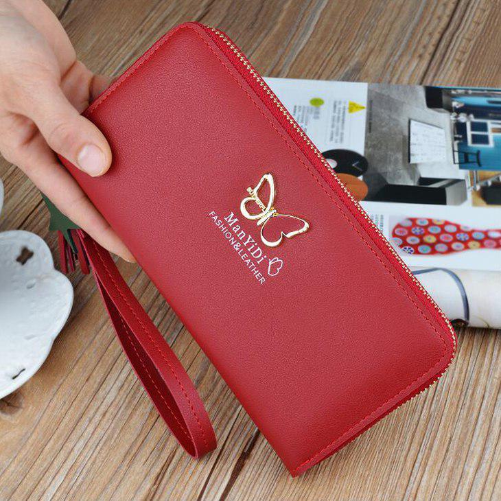 Fashion Lady Purses Wristlet Handbags Women Wallets Long Money Bag Zipper Coin Purse Pocket Cards Ho