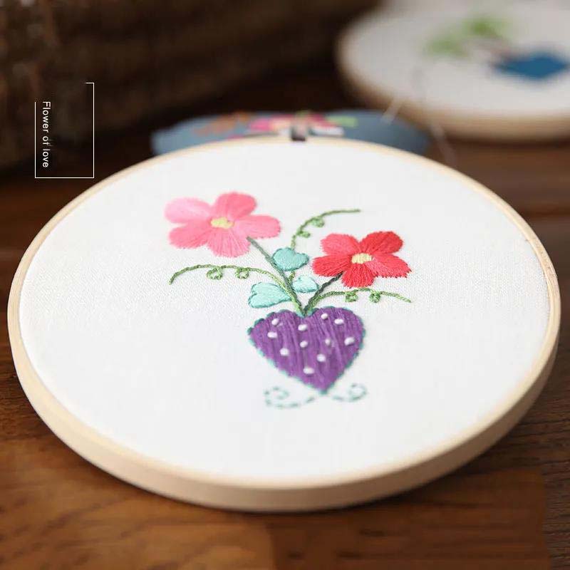 Plant Printing Embroidery DIY Su Embroidery Handmade Cross Stitch Fabric Material Package European Style Home Adult Beginner