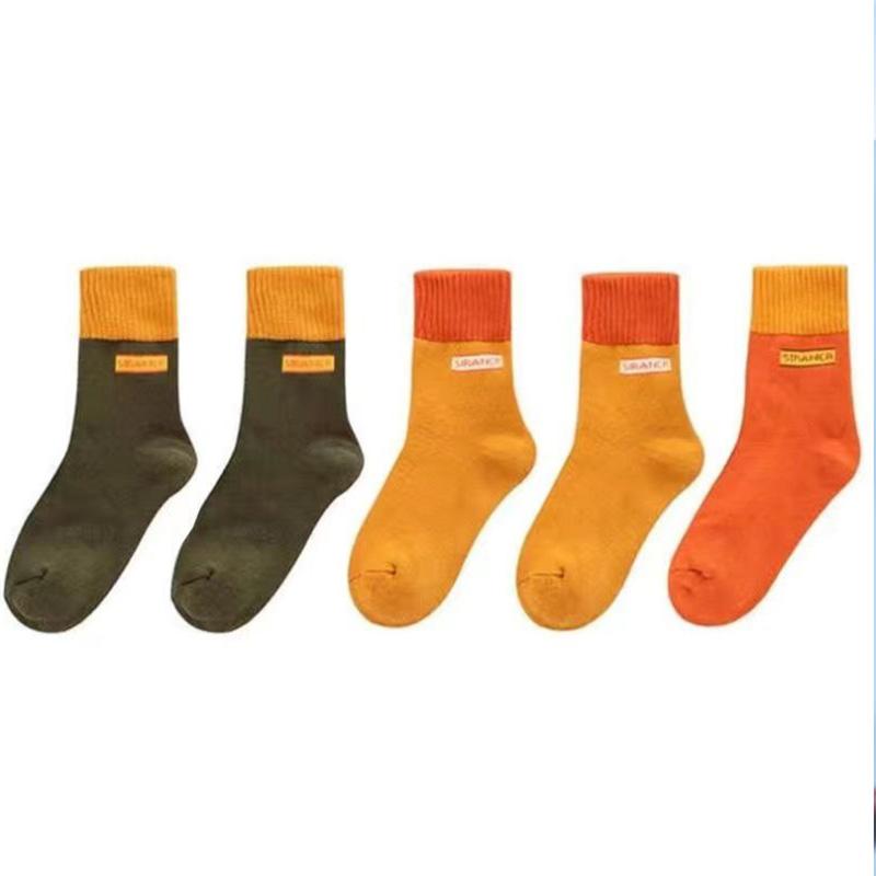 Winter Thickening and Fleece Socks Women's Korean Version In The Tube Socks Japanese Autumn and Winter Floor Warm Terry Towel Stockings