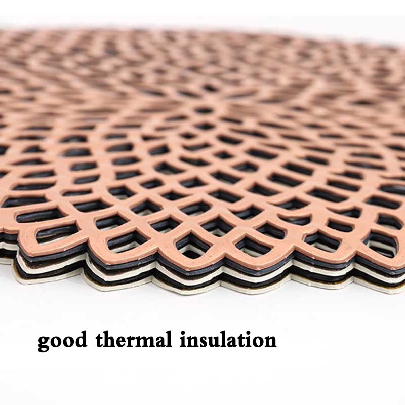 Lotus Pvc Bronzing Hollow Coaster Heat Insulation Non-slip Placemat Table Mat Decorative Mat Western Placemat