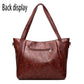 Leather bag Big capacity European and American style Shoulder Handbag Trendy wild Woman bag