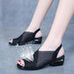 Plus Size 35-41 Summer Women Outdoor Hollow Mesh High Heels Flat Bohemian Beach Shoes Non-slip Office Lady Sandals