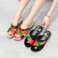 Thick Bottom Wedge Heel Sandals and Slippers Women's Outer Wear Non-slip Soft Sole Slippers Ladies Faux Oxford Leather Sandals and Slippers