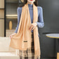 Cashmere Scarfs for Women Winter Warmth and Thick Solid Color Wool Scarfs Shawels Korean Wild Bib