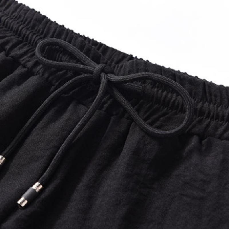 Pants Female Summer Ice Silk Cotton Linen Student Korean Casual Pants Nine Points Harem Pants Loose Sweatpants