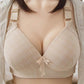 Large Size Large Cup Thin Section Women's Underwear Breathable and Comfortable No Steel Ring Non-magnetic Gather Anti-sagging Bra