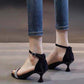 Plus Size 34-40 Women Shiny Slippers Outdoor Bohemian Beach High Heels Wear-resistant Non-slip Office Lady Word Deduction Sandals