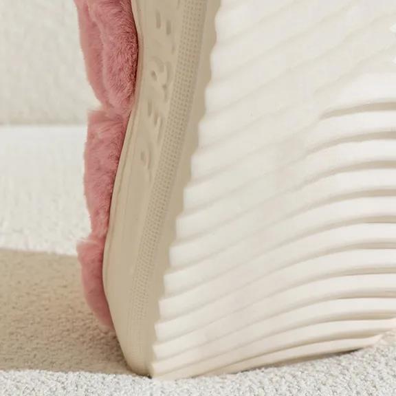 Women's Fall and Winter Cotton Slippers Indoor Bedroom Warm Shoes Anti-skid Thick Bottom Flat Slippers