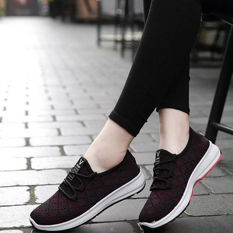 Non-Slip Casual Shoes Spring and Autumn Cloth Shoes Women's Breathable Sports Running Shoes