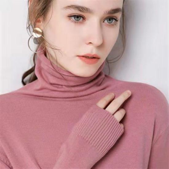 Pofulove 11 Colors Autumn and Winter Sweater Women's New High-neck Slim Long-sleeve Pull-up Turtleneck Sweater Knitted Base Shirt