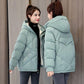 Women's Mid-length Down Jacket Winter Korean Loose Cotton Clothes Casual Hooded Padded Jacket