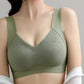 Women's Solid Color Seamless Beautiful Back Underwear Female No Rims Lace Bra Anti-sagging Vest