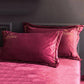 4pcs  Fleece Bedding Set Pure Color  Bed Sheet Quilt Cover Pillowcase Winter Warm Bedding