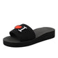 Sandals and Slippers Women's Slope with Thick-soled Flip-flops Women's Outer Wear Muffin Sole Seaside High-heeled Summer Sandals High-heeled