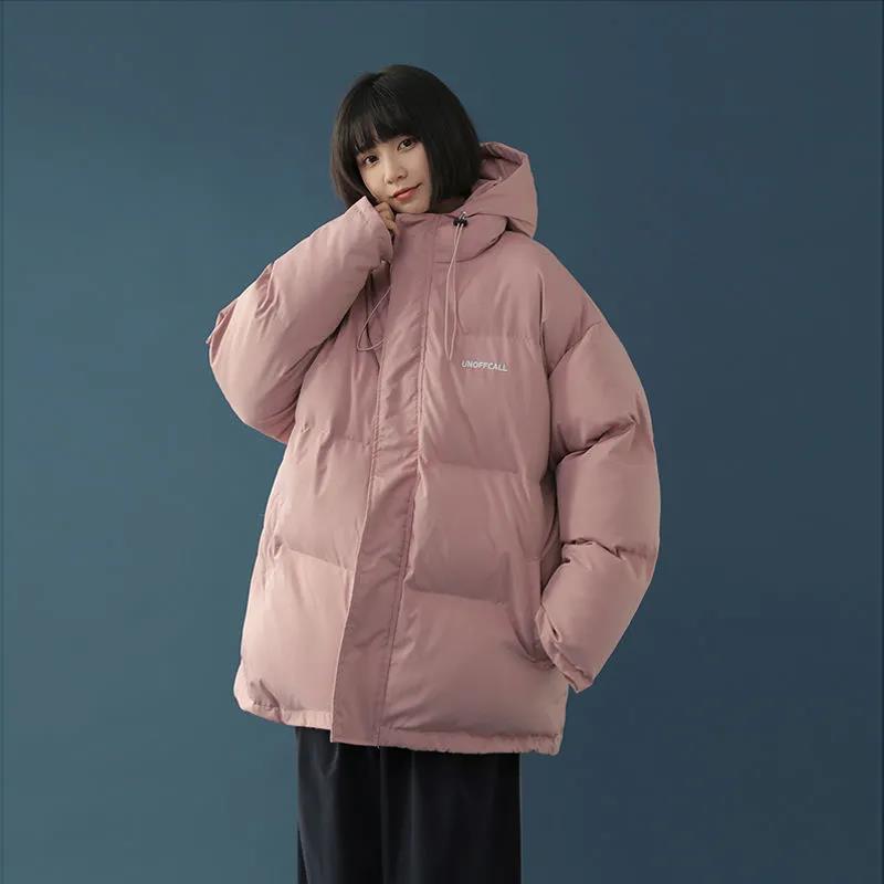 Down Jacket Winter Ladies Fashion Korean Thick Warm Hooded Short Plus Size Cotton Jacket