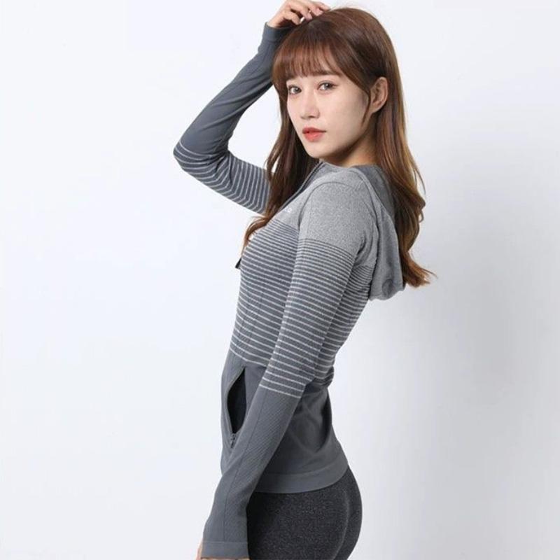 Hooded Cardigan Slim Fit Yoga Clothes Women's Long-sleeved Professional Sports Jacket Morning Running Outdoor Fitness