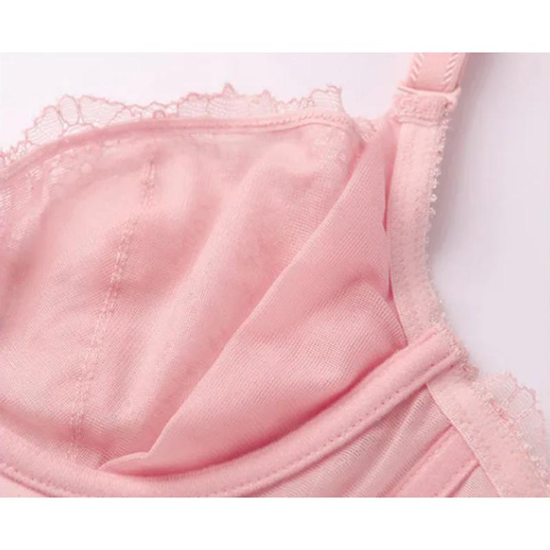 Women's Sexy Lace Underwear Ultra-thin Big Breasts Show Small Female Gathered Anti-sagging Adjustable Straps Beautiful Back Girl's Solid Brassiere