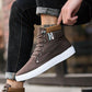 Spring and Autumn Sports Shoes High-top Shoes Men's Korean Canvas Flat Casual Board Shoes Hiking Shoes