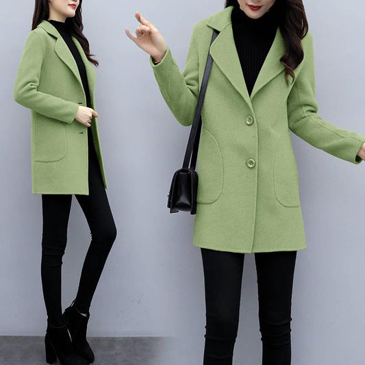 Woolen Coat Long Slim Blend Outerwear 2019 Women Overcoat Wool Coat Autumn Winter Jacket Clothes