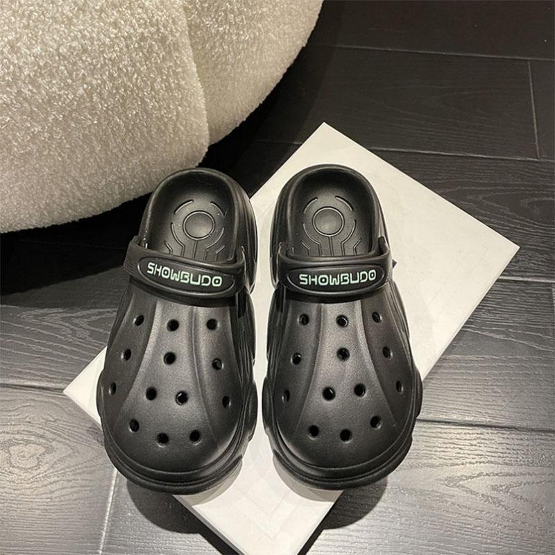 Cave Shoes Women Wear Ins Tide Summer Fashion Thick Bottom Non-slip Baotou Slippers Beach Sandals