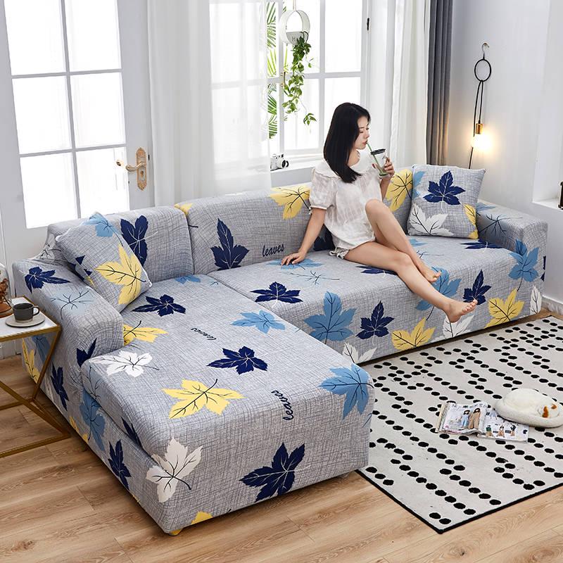 Solid Color Elastic Universal Slipcover All-inclusive Anti-slip Sofa Covers Towel for Dining Room 1/2/3/4 Seater Stretch Sofa Covers
