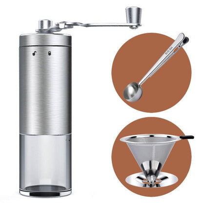 Manual Coffee Beans Grinder Home Small Grinder Wood Grain Coffee Grinding Machine Stainless Steel Hand-cleaning Coffee Machine