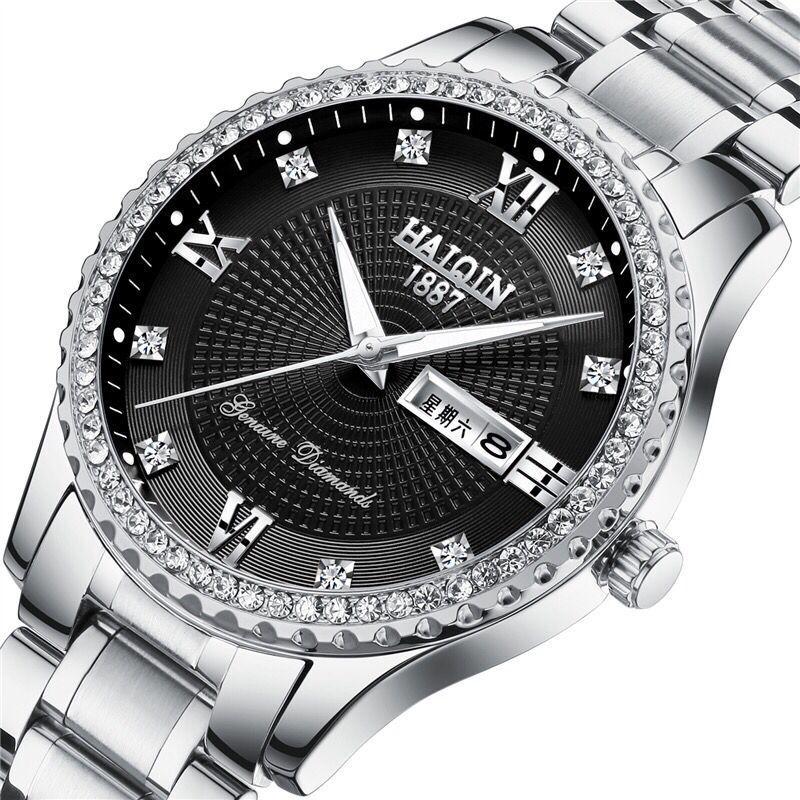 Men Fashion Stainless Steel Date Automatic Mechanical Watch Brand Luxury Business Causal Wristwatch
