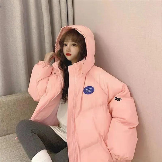 Down Padded Jacket Women's Padded Jacket Winter Student Loose Padded Jacket Bread Coat Thickened Windproof Jacket Warm Coat