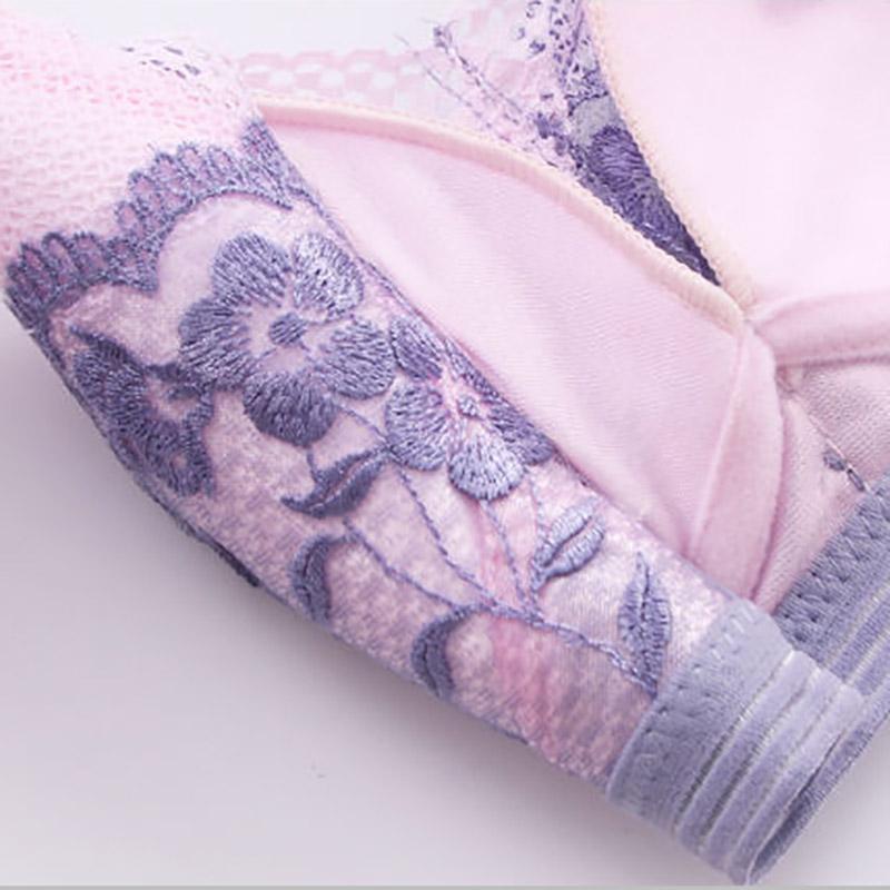 Ultra-thin Sexy Lace Without Steel Ring To Receive Auxiliary Breasts Massage To Gather Women's Underwear Bra