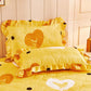 48*74cm Bed Pillowcases A Pair of Pastoral Print Lace Pillowcases Quilted Thickened Large Pillowcases