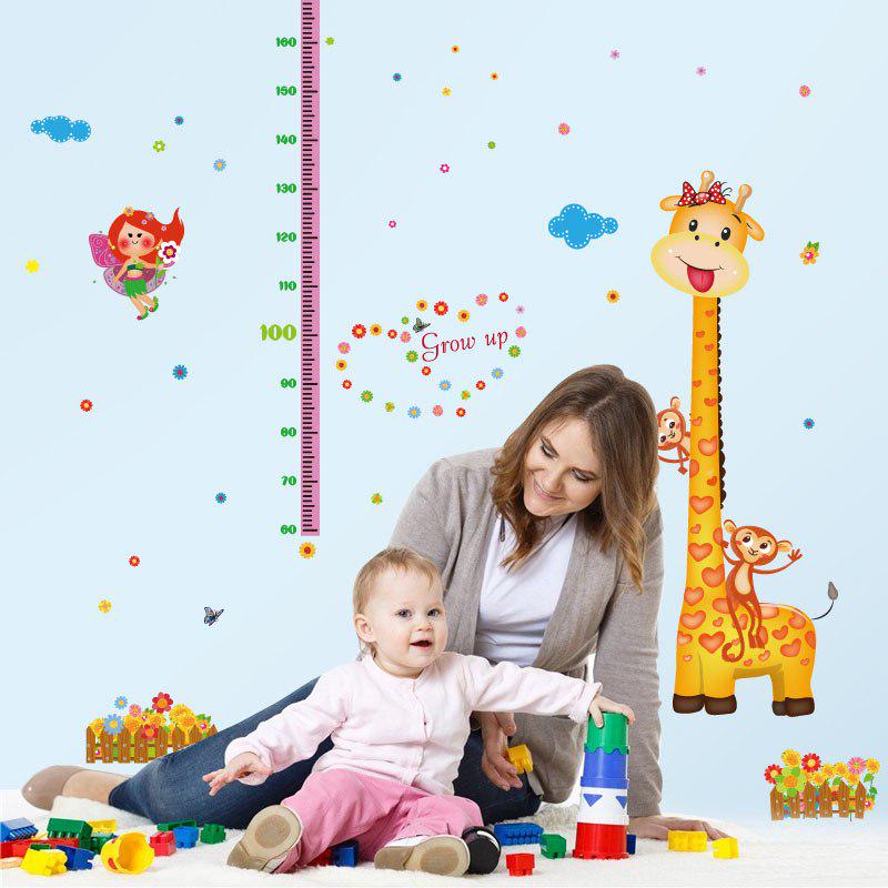 [sticker ]Cartoon Giraffe Height Wall Stickers For Kids Rooms Nursery Children Bedroom Decals Vinyl
