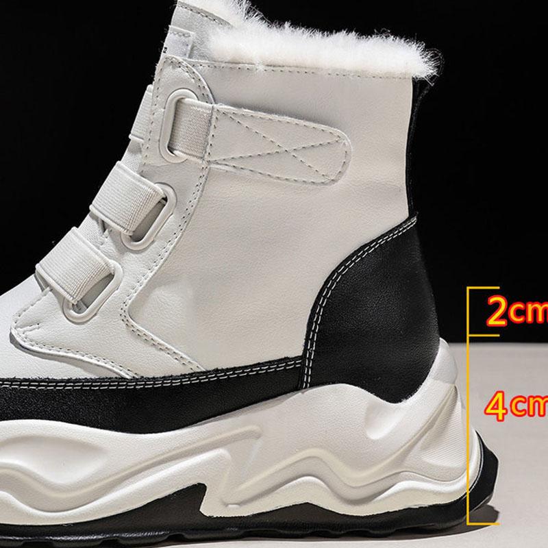 Snow Boots Women's Autumn and Winter All-match Plus Velvet Short Boots Cotton Shoes Increased Martin Boots